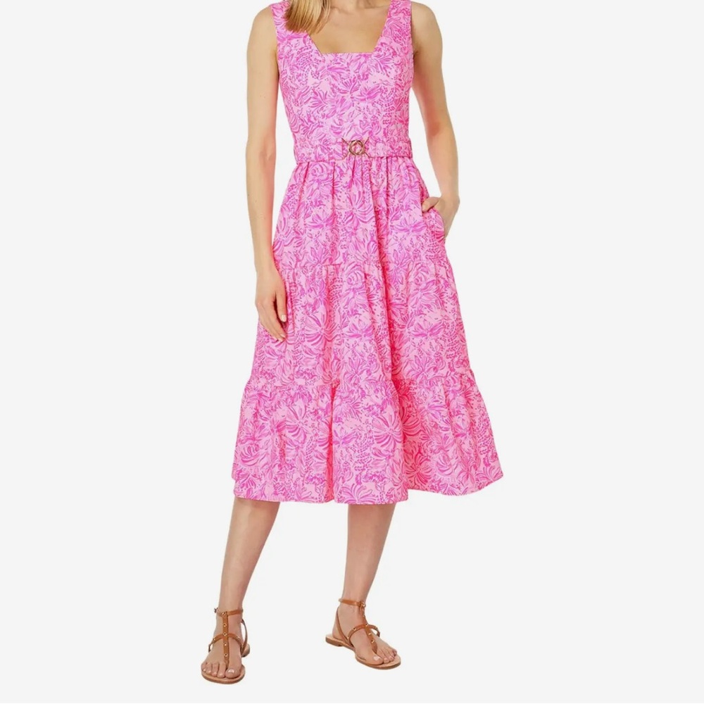 Lilly Pulitzer Pink Midi Dress